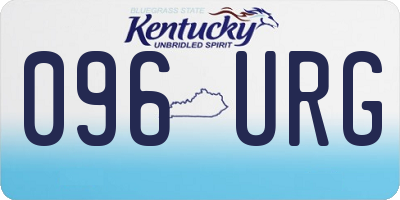 KY license plate 096URG