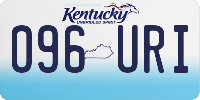 KY license plate 096URI