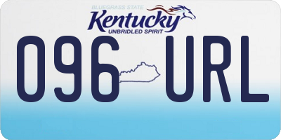 KY license plate 096URL