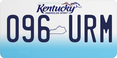 KY license plate 096URM