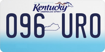 KY license plate 096URO