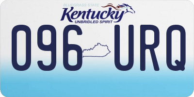 KY license plate 096URQ