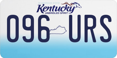 KY license plate 096URS