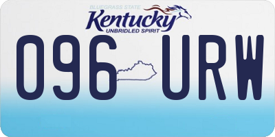 KY license plate 096URW