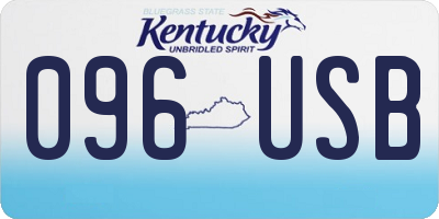 KY license plate 096USB
