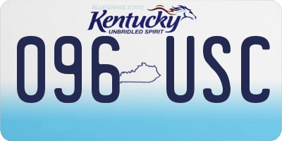 KY license plate 096USC