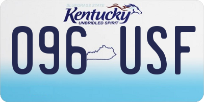 KY license plate 096USF