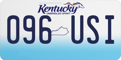 KY license plate 096USI