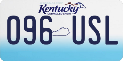 KY license plate 096USL