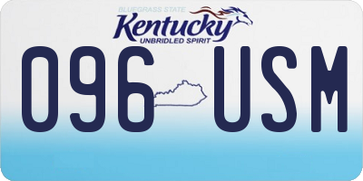 KY license plate 096USM