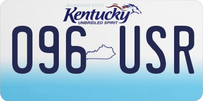 KY license plate 096USR