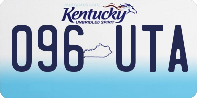 KY license plate 096UTA