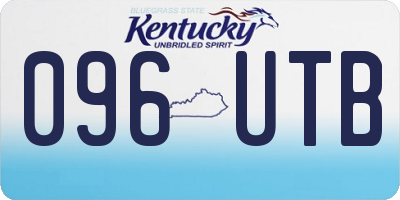 KY license plate 096UTB