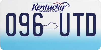 KY license plate 096UTD