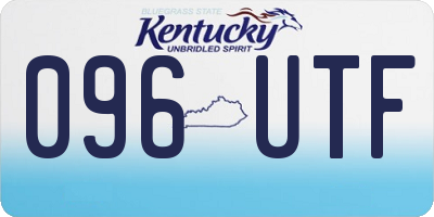 KY license plate 096UTF