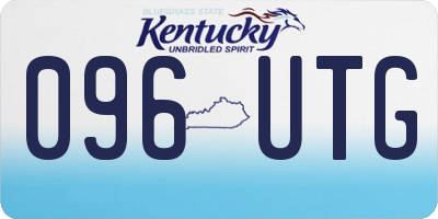 KY license plate 096UTG