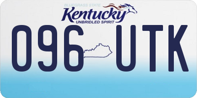 KY license plate 096UTK