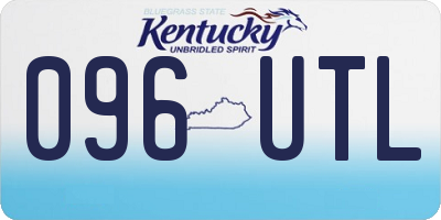 KY license plate 096UTL