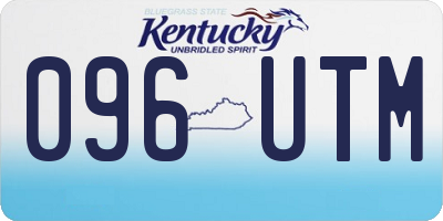 KY license plate 096UTM