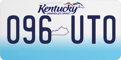 KY license plate 096UTO
