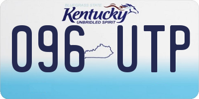 KY license plate 096UTP