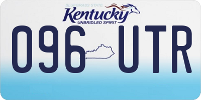 KY license plate 096UTR