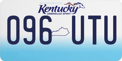 KY license plate 096UTU