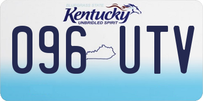 KY license plate 096UTV