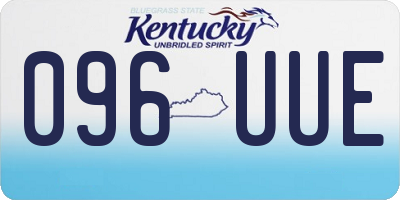 KY license plate 096UUE