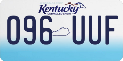 KY license plate 096UUF