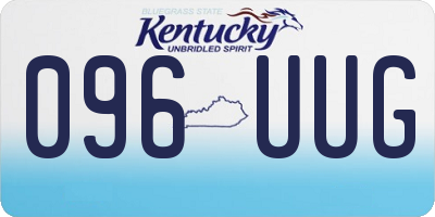 KY license plate 096UUG