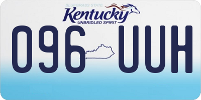 KY license plate 096UUH
