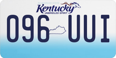 KY license plate 096UUI