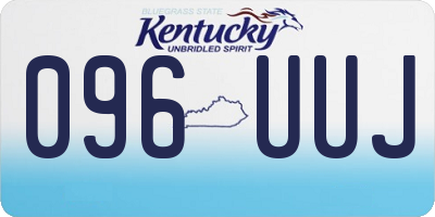 KY license plate 096UUJ