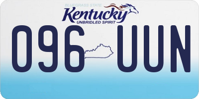 KY license plate 096UUN