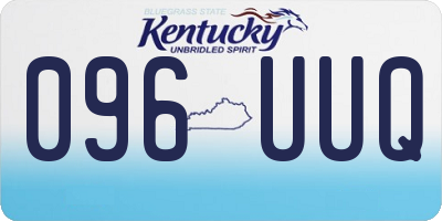 KY license plate 096UUQ
