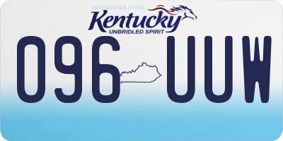 KY license plate 096UUW