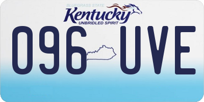 KY license plate 096UVE