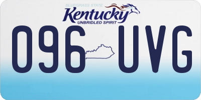 KY license plate 096UVG