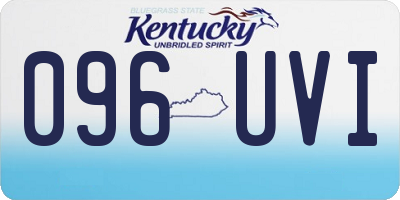 KY license plate 096UVI