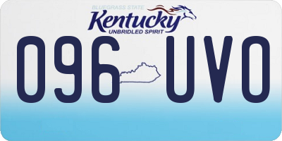 KY license plate 096UVO