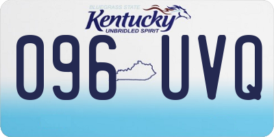 KY license plate 096UVQ