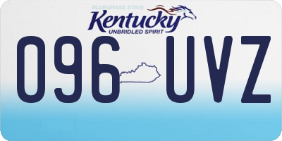 KY license plate 096UVZ