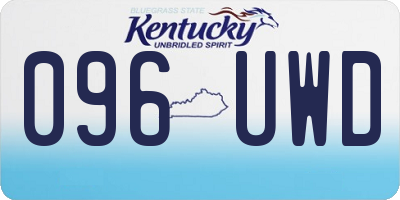 KY license plate 096UWD
