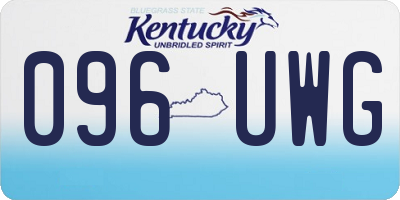 KY license plate 096UWG