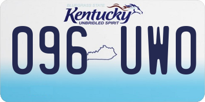 KY license plate 096UWO