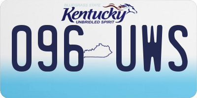 KY license plate 096UWS