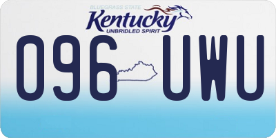 KY license plate 096UWU