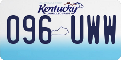 KY license plate 096UWW
