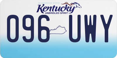 KY license plate 096UWY